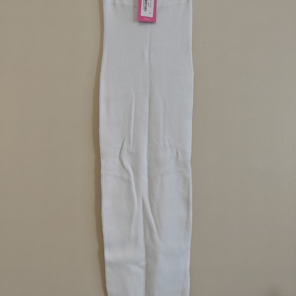 Edikted White Ribbed Knit Accessory - Picture 1 of 5